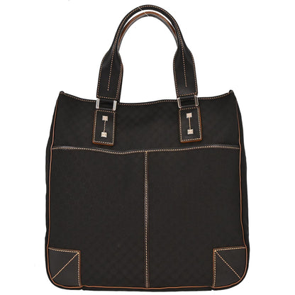 Celine * Black Canvas Macadam Tote Handbag