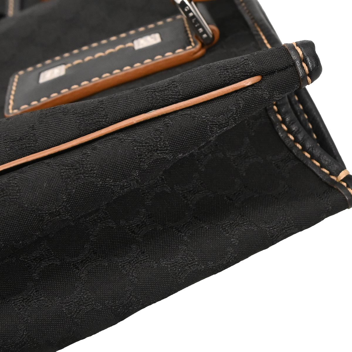 Celine * Black Canvas Macadam Tote Handbag