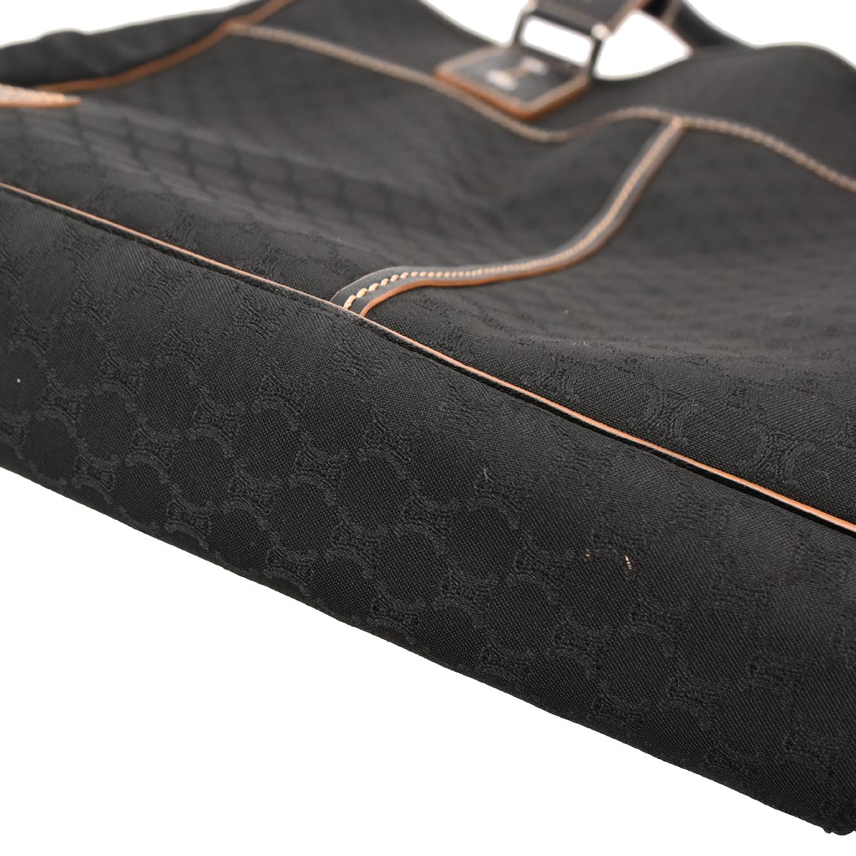 Celine * Black Canvas Macadam Tote Handbag