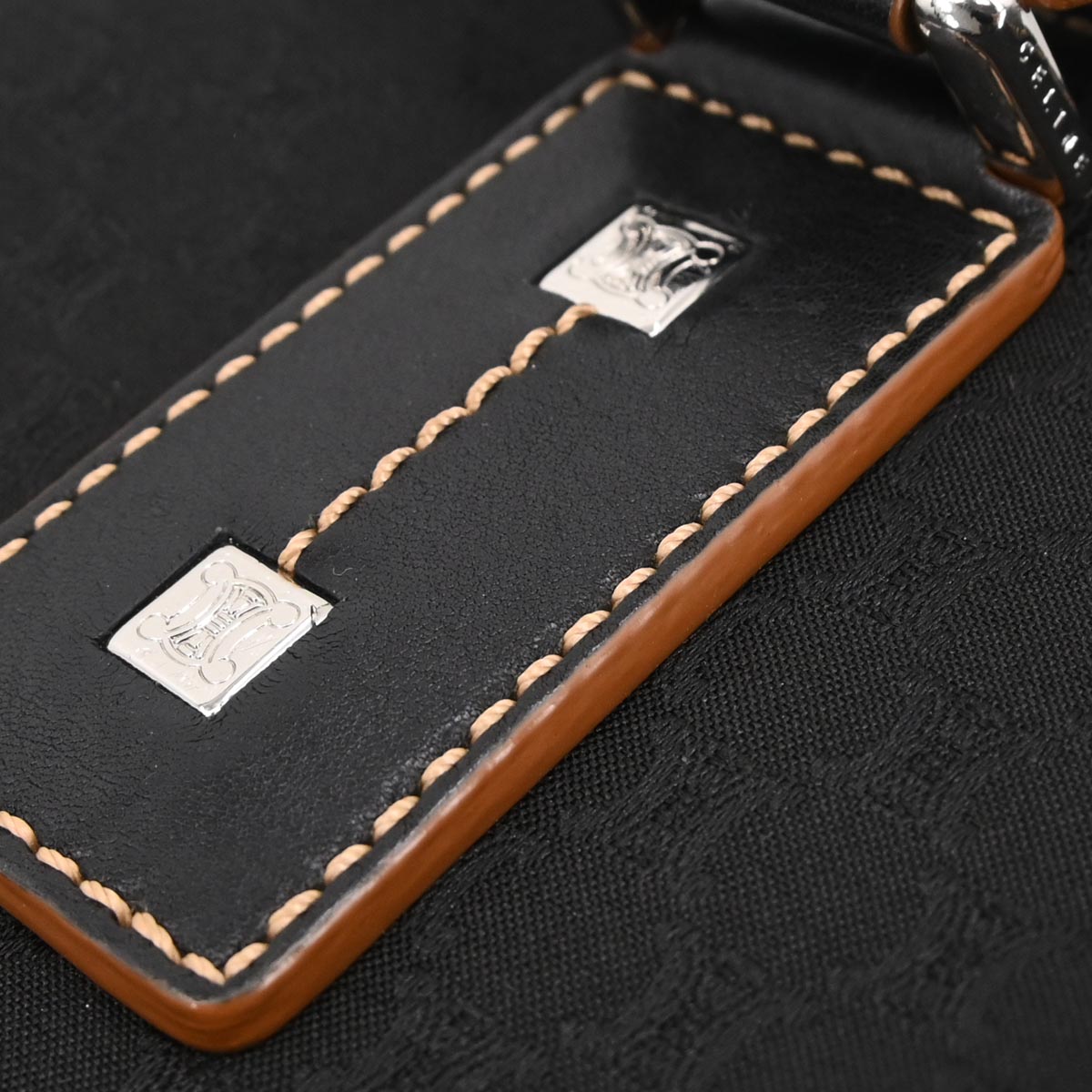 Celine * Black Canvas Macadam Tote Handbag