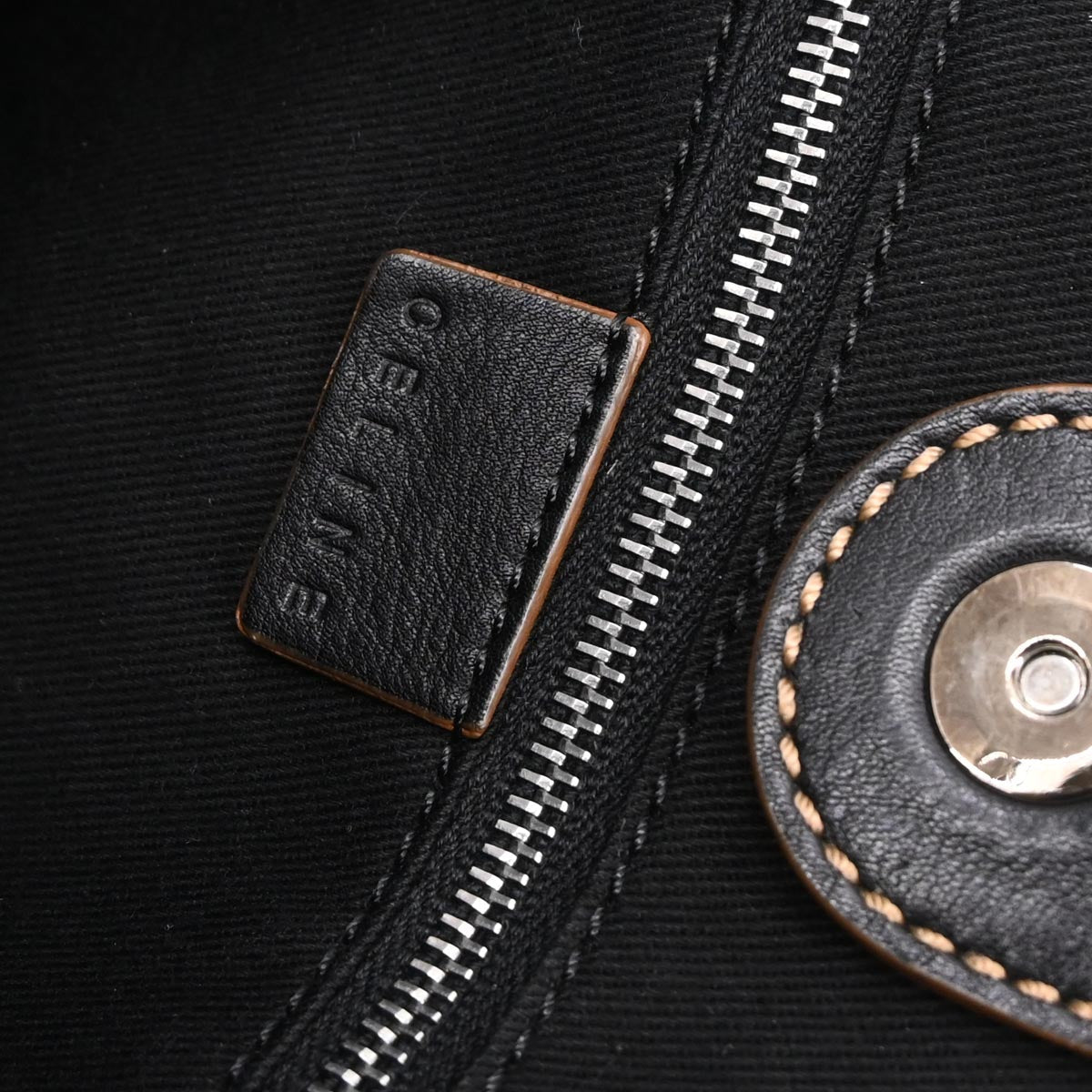 Celine * Black Canvas Macadam Tote Handbag