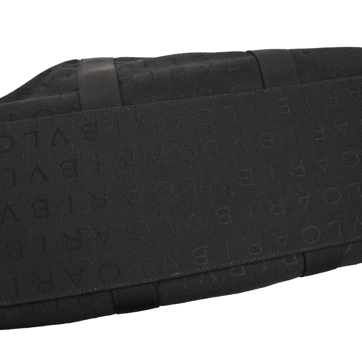 Bvlgari Black Canvas Logomania Duffle 2way Handbag