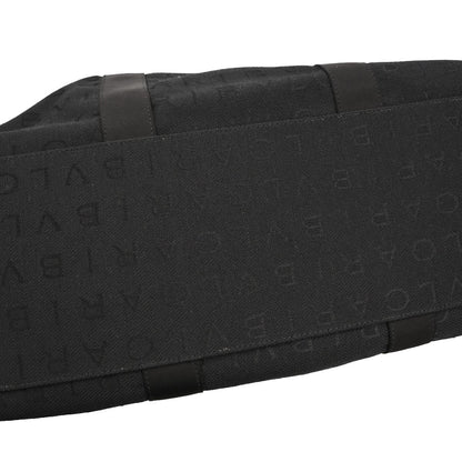 Bvlgari Black Canvas Logomania Duffle 2way Handbag