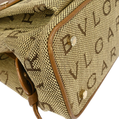 Bvlgari Brown Canvas Logomania Handbag