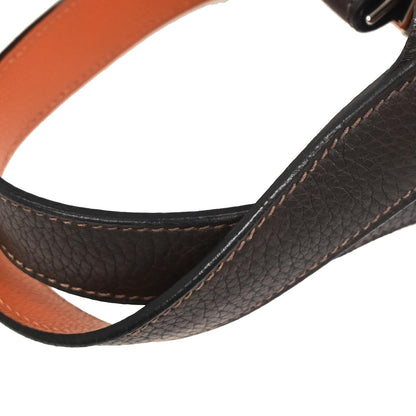 Hermes Ebene Orange Taurillon Clemence Epsom Picotin 18 PM Handbag