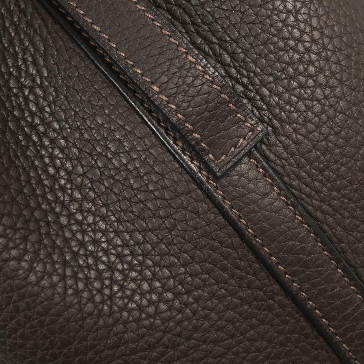 Hermes Ebene Orange Taurillon Clemence Epsom Picotin 18 PM Handbag