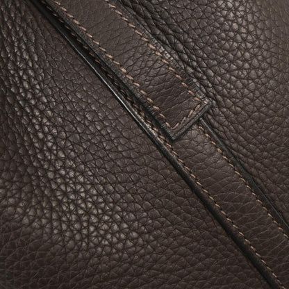 Hermes Ebene Orange Taurillon Clemence Epsom Picotin 18 PM Handbag