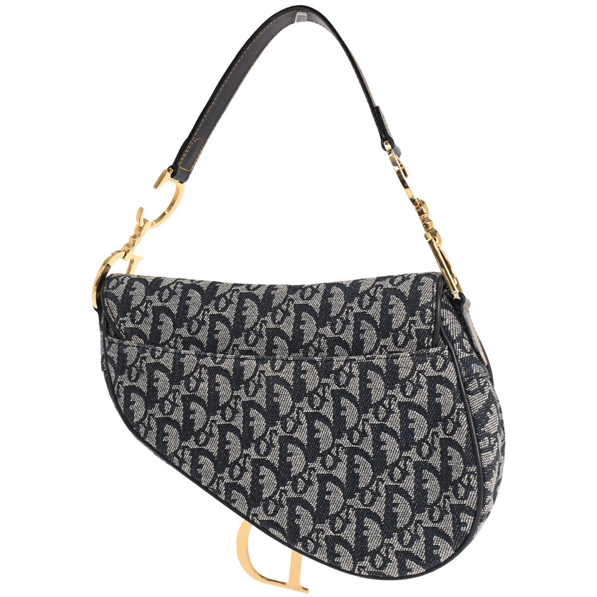 Christian Dior Navy Trotter Saddle Handbag