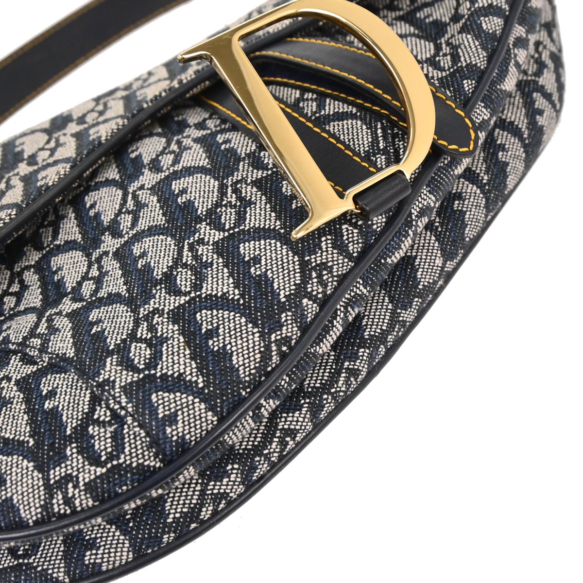 Christian Dior Navy Trotter Saddle Handbag