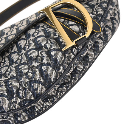 Christian Dior Navy Trotter Saddle Handbag
