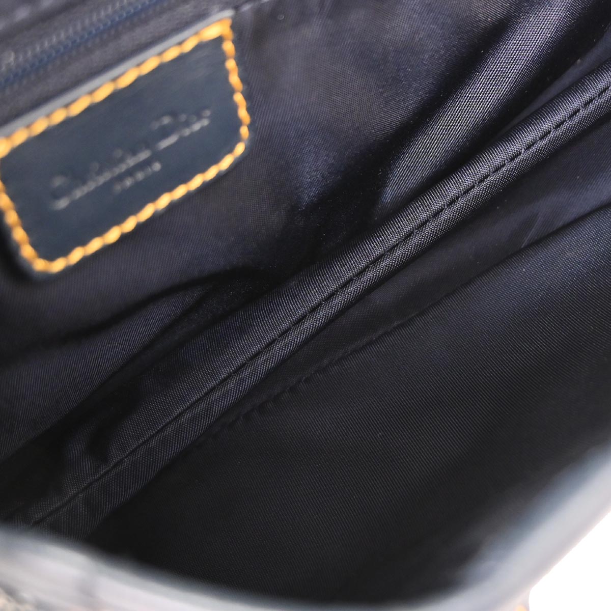 Christian Dior Navy Trotter Saddle Handbag