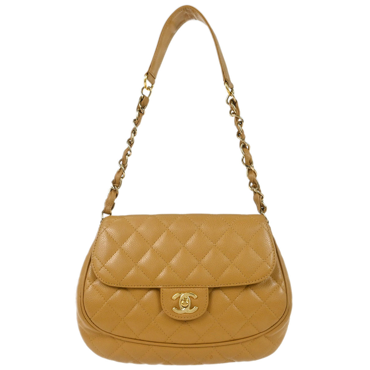 Chanel 2003-2004 Beige Caviar Handbag