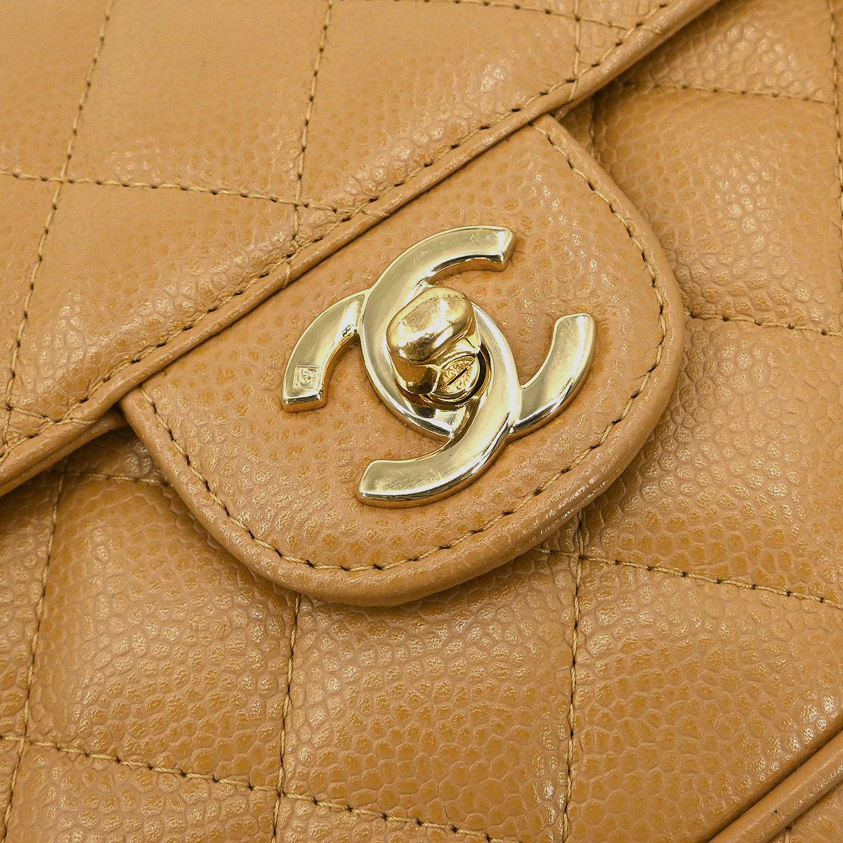 Chanel 2003-2004 Beige Caviar Handbag