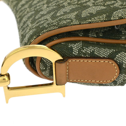 Christian Dior Green Trotter Double Saddle Handbag