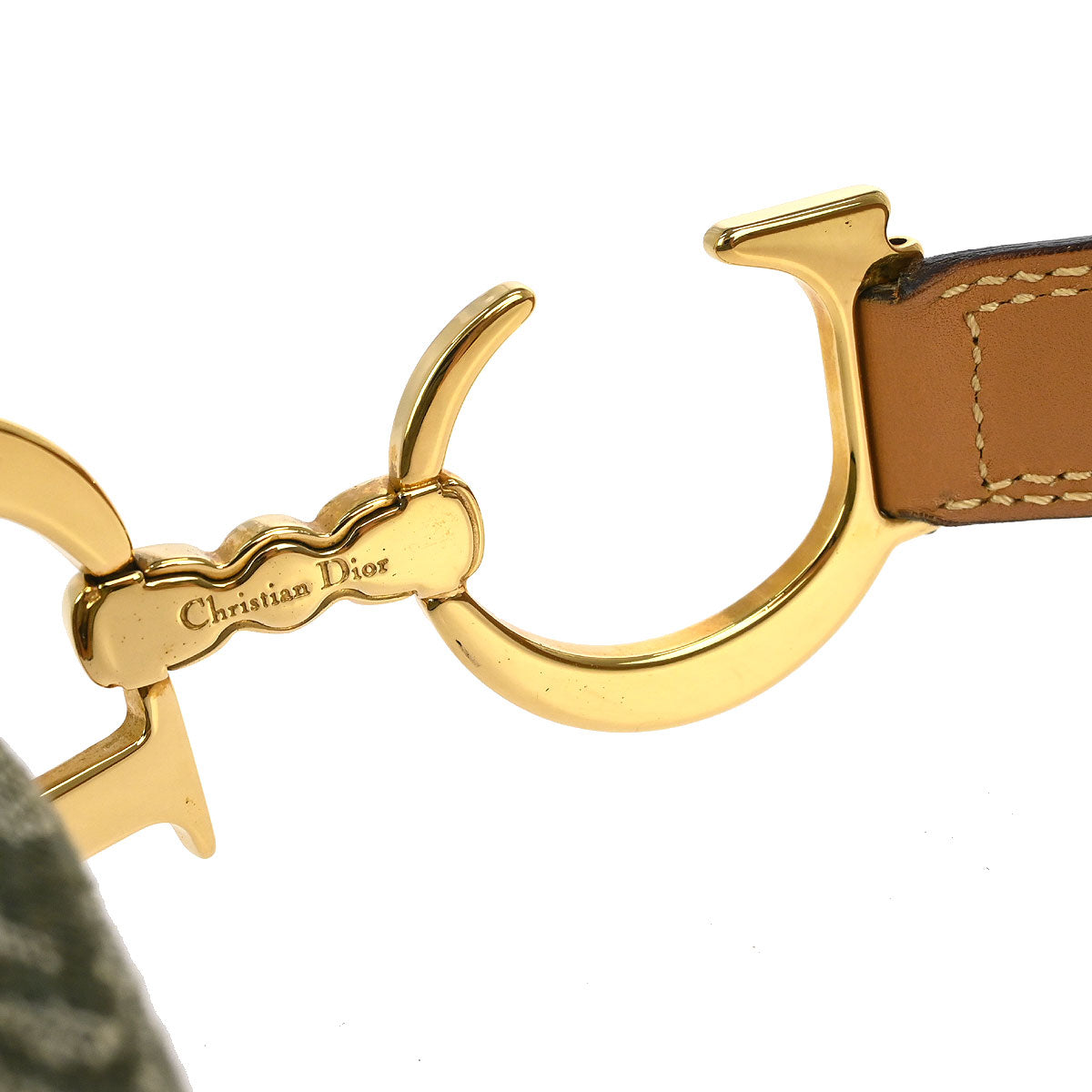 Christian Dior Green Trotter Double Saddle Handbag