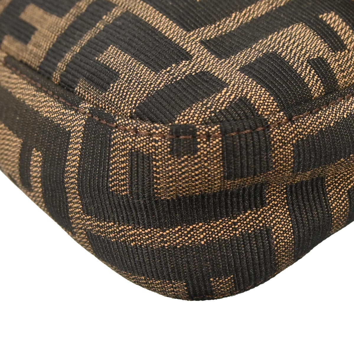 Fendi Brown Canvas Zucca Baguette Handbag