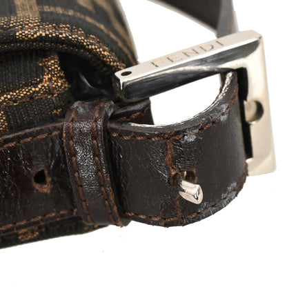 Fendi Brown Canvas Zucca Baguette Handbag