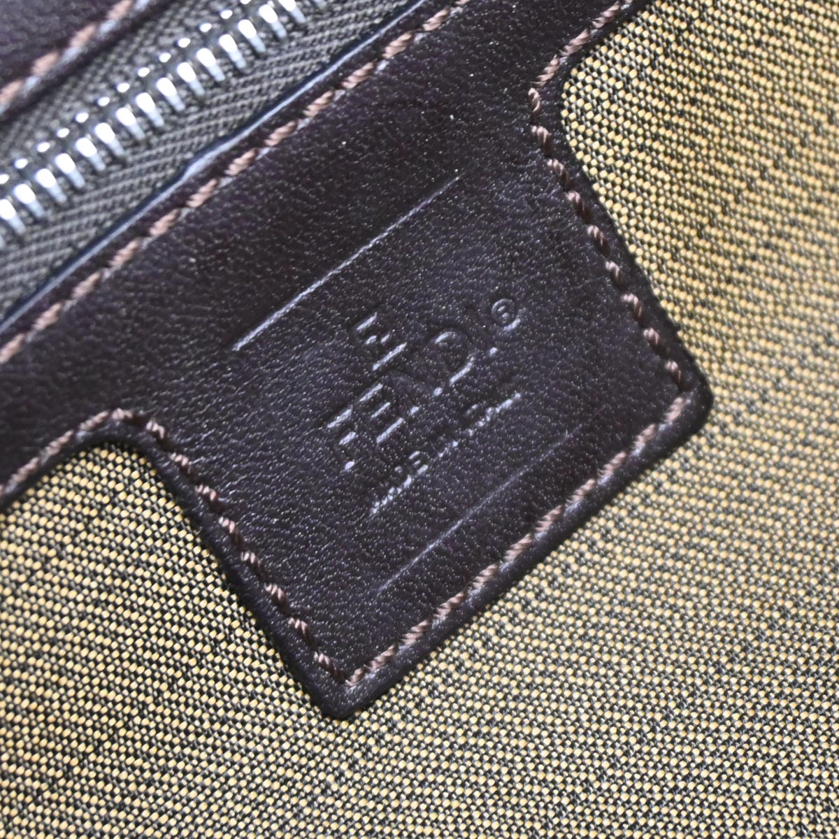 Fendi Brown Canvas Zucca Baguette Handbag