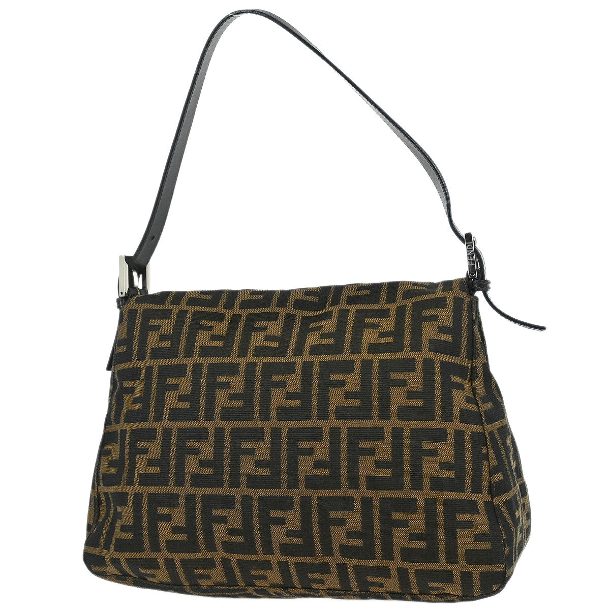 Fendi Brown Canvas Zucca Mamma Baguette Handbag