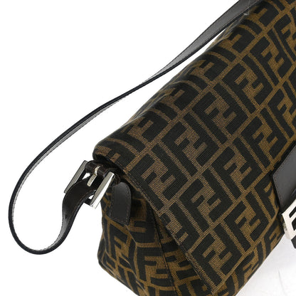 Fendi Brown Canvas Zucca Mamma Baguette Handbag
