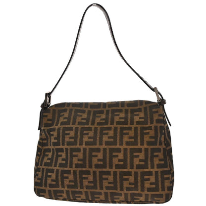 Fendi Brown Canvas Zucca Mamma Baguette Handbag
