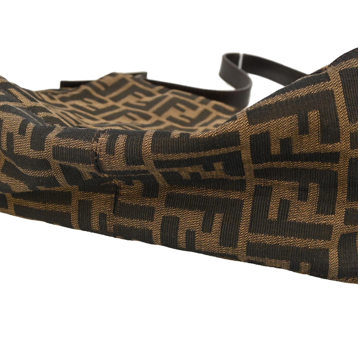 Fendi Brown Canvas Zucca Mamma Baguette Handbag