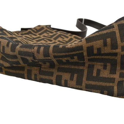 Fendi Brown Canvas Zucca Mamma Baguette Handbag