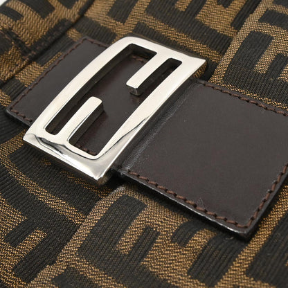 Fendi Brown Canvas Zucca Mamma Baguette Handbag