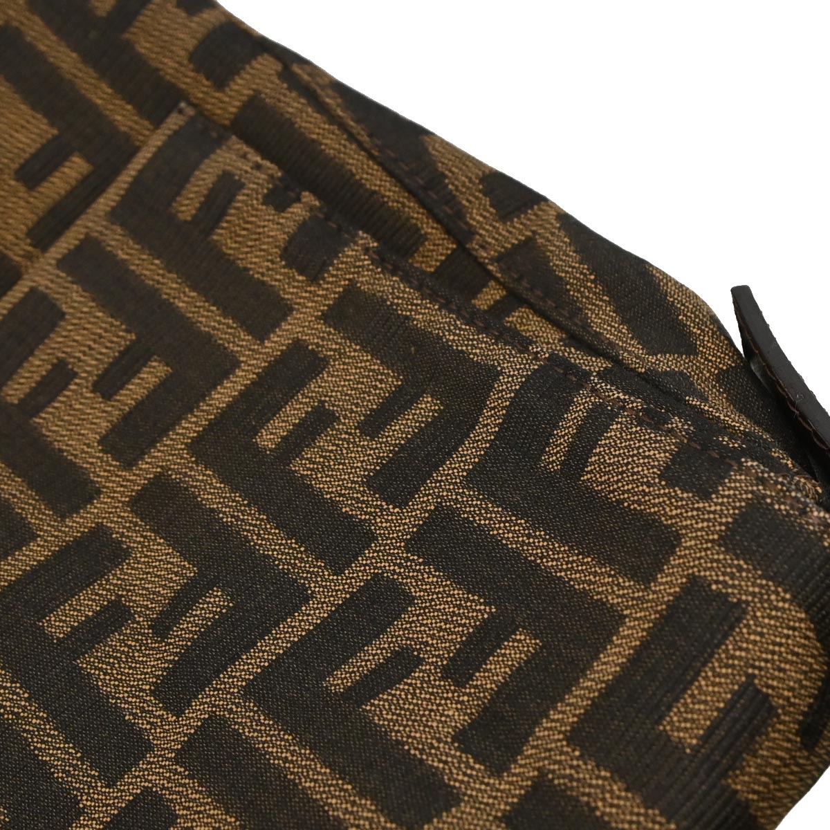 Fendi Brown Canvas Zucca Mamma Baguette Handbag