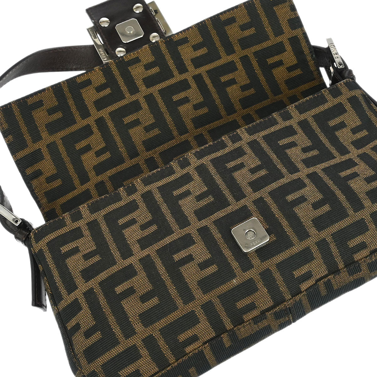 Fendi Brown Zucca Baguette Handbag