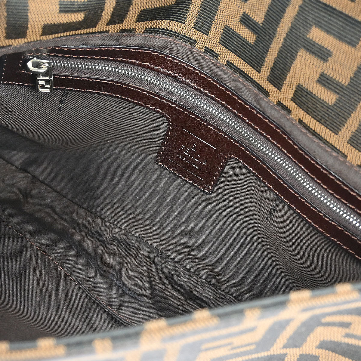 Fendi Brown Zucca Baguette Handbag