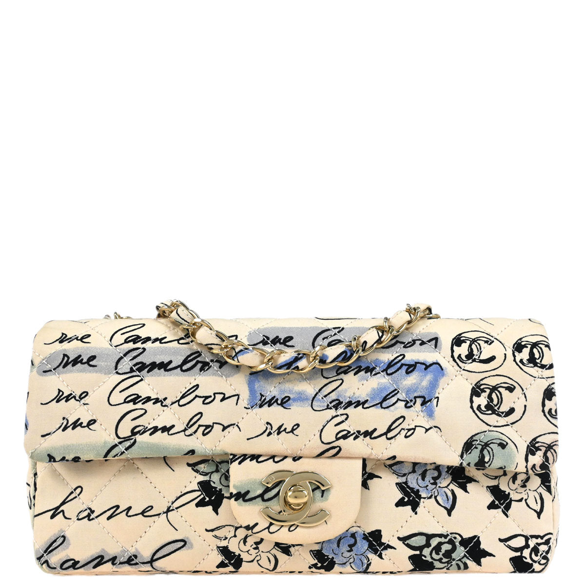 Chanel 2005-2006 White Canvas Shoulder Bag