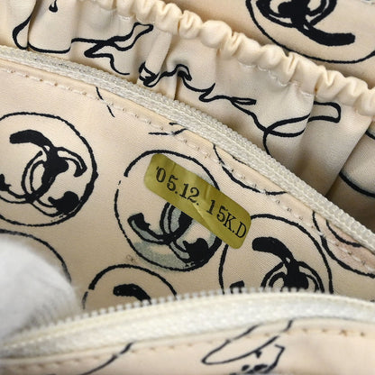 Chanel 2005-2006 White Canvas Shoulder Bag