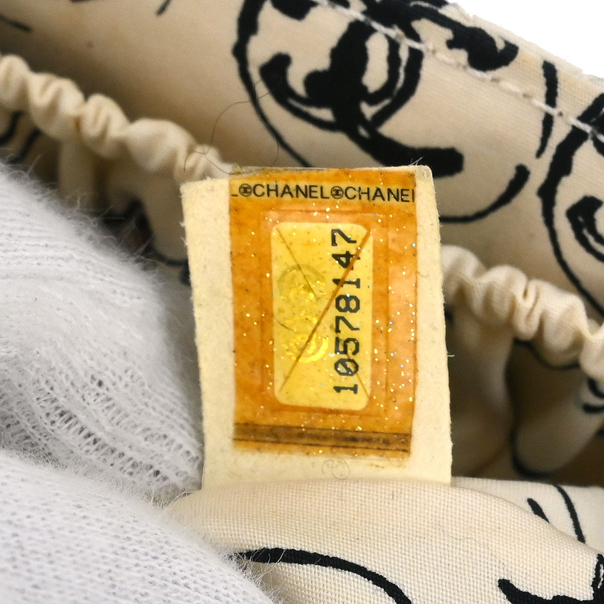 Chanel 2005-2006 White Canvas Shoulder Bag