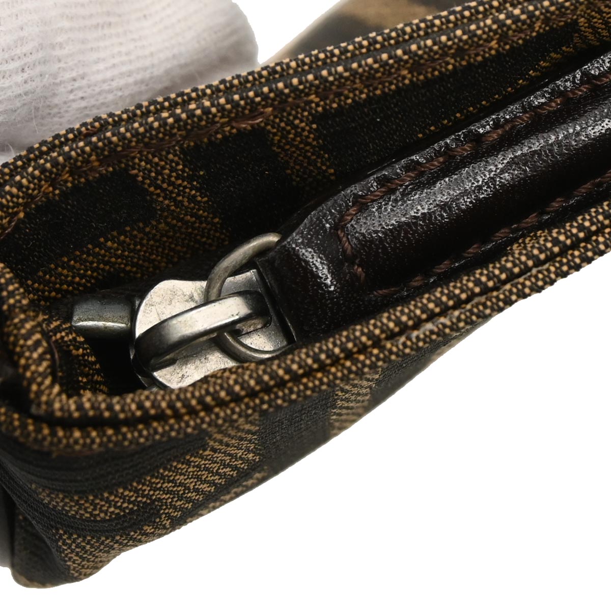 Fendi Brown Canvas Zucca Handbag