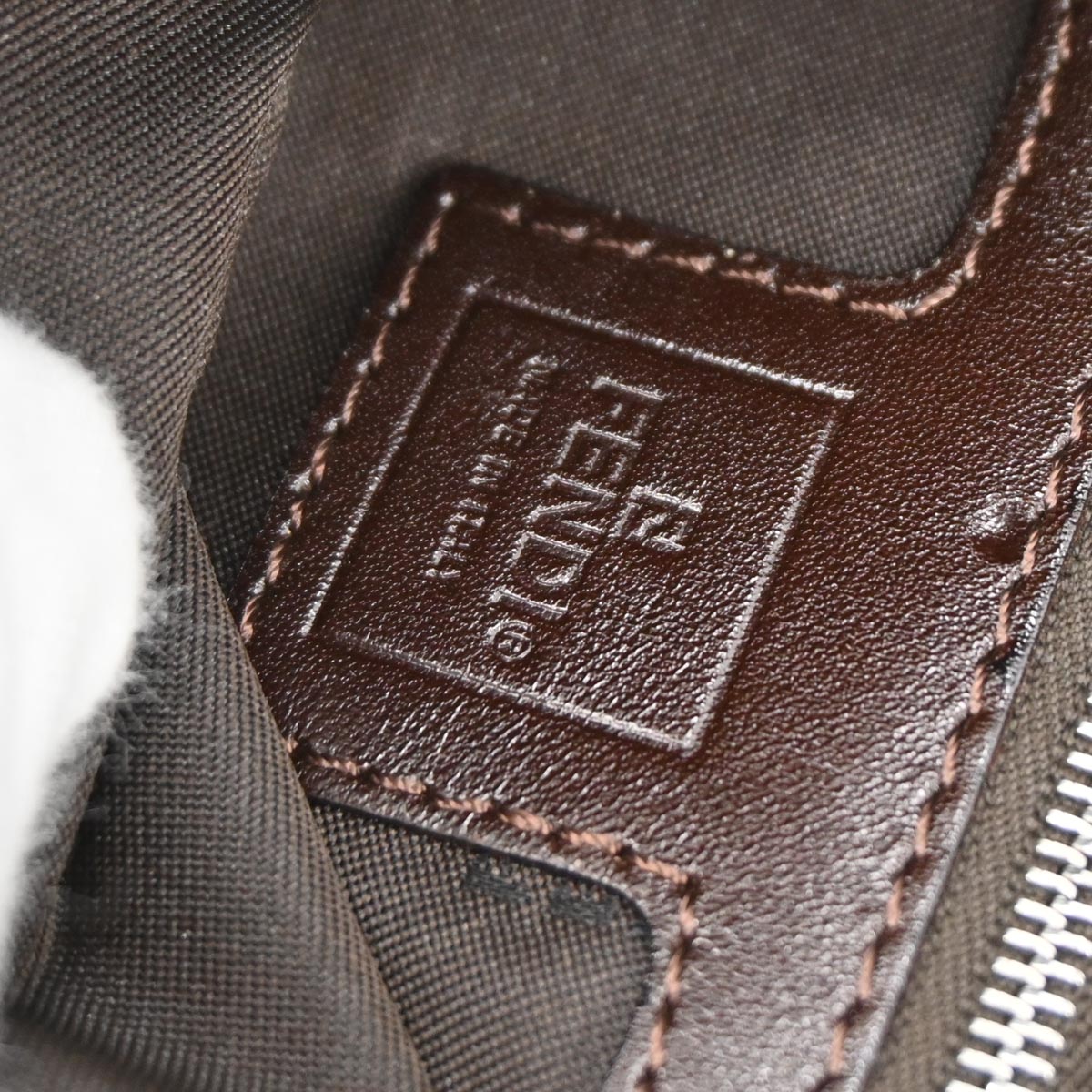 Fendi Brown Canvas Zucca Handbag