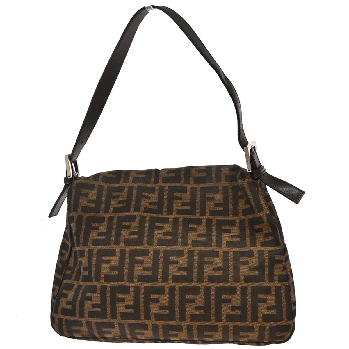Fendi Brown Canvas Zucca Mamma Baguette Handbag