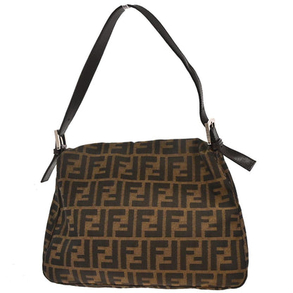 Fendi Brown Canvas Zucca Mamma Baguette Handbag