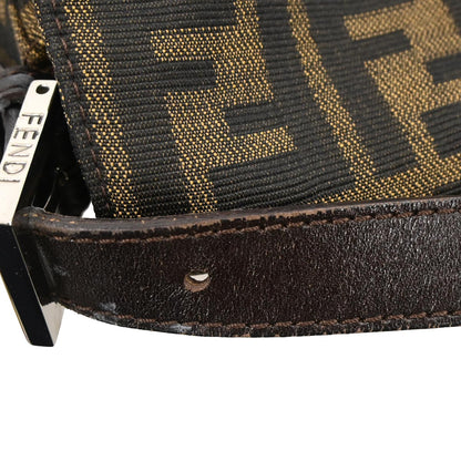 Fendi Brown Canvas Zucca Mamma Baguette Handbag