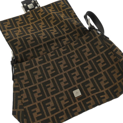 Fendi Brown Canvas Zucca Mamma Baguette Handbag