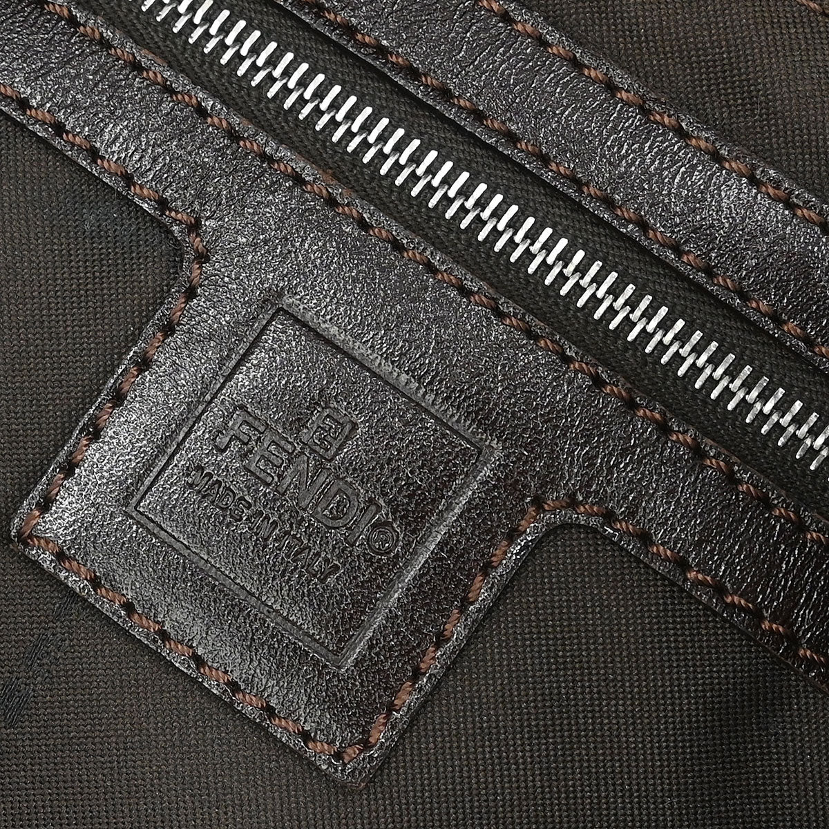 Fendi Brown Canvas Zucca Mamma Baguette Handbag