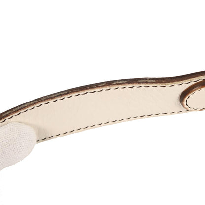 Christian Dior White Leather Saddle Handbag