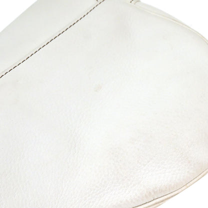 Christian Dior White Leather Saddle Handbag