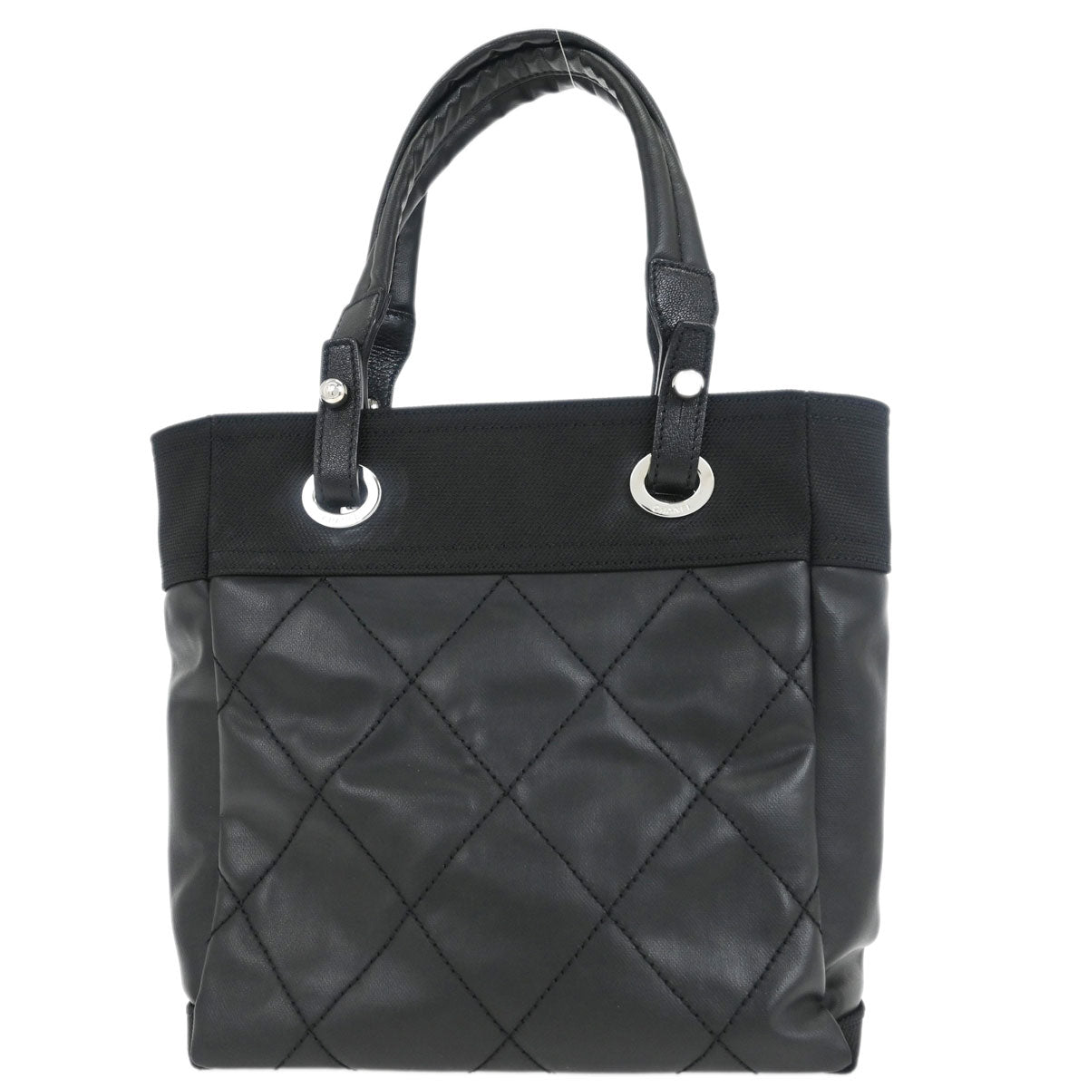 Chanel 2008-2009 Black Calfskin Paris-Biarritz Tote PM Tote Handbag