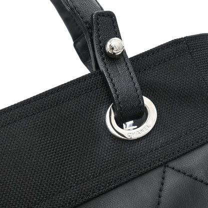 Chanel 2008-2009 Black Calfskin Paris-Biarritz Tote PM Tote Handbag