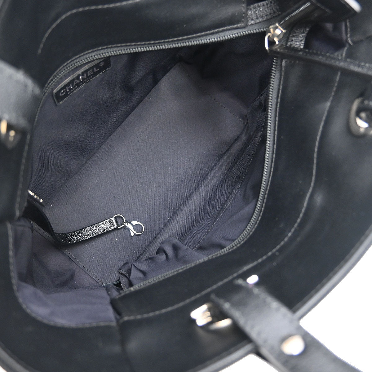 Chanel 2008-2009 Black Calfskin Paris-Biarritz Tote PM Tote Handbag