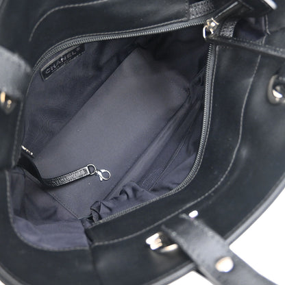 Chanel 2008-2009 Black Calfskin Paris-Biarritz Tote PM Tote Handbag