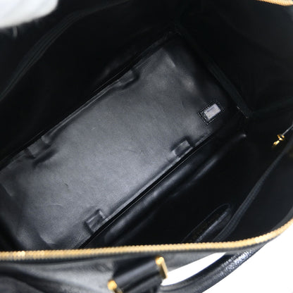 Chanel 1991-1994 Black Caviar 2way Shoulder Duffle Handbag