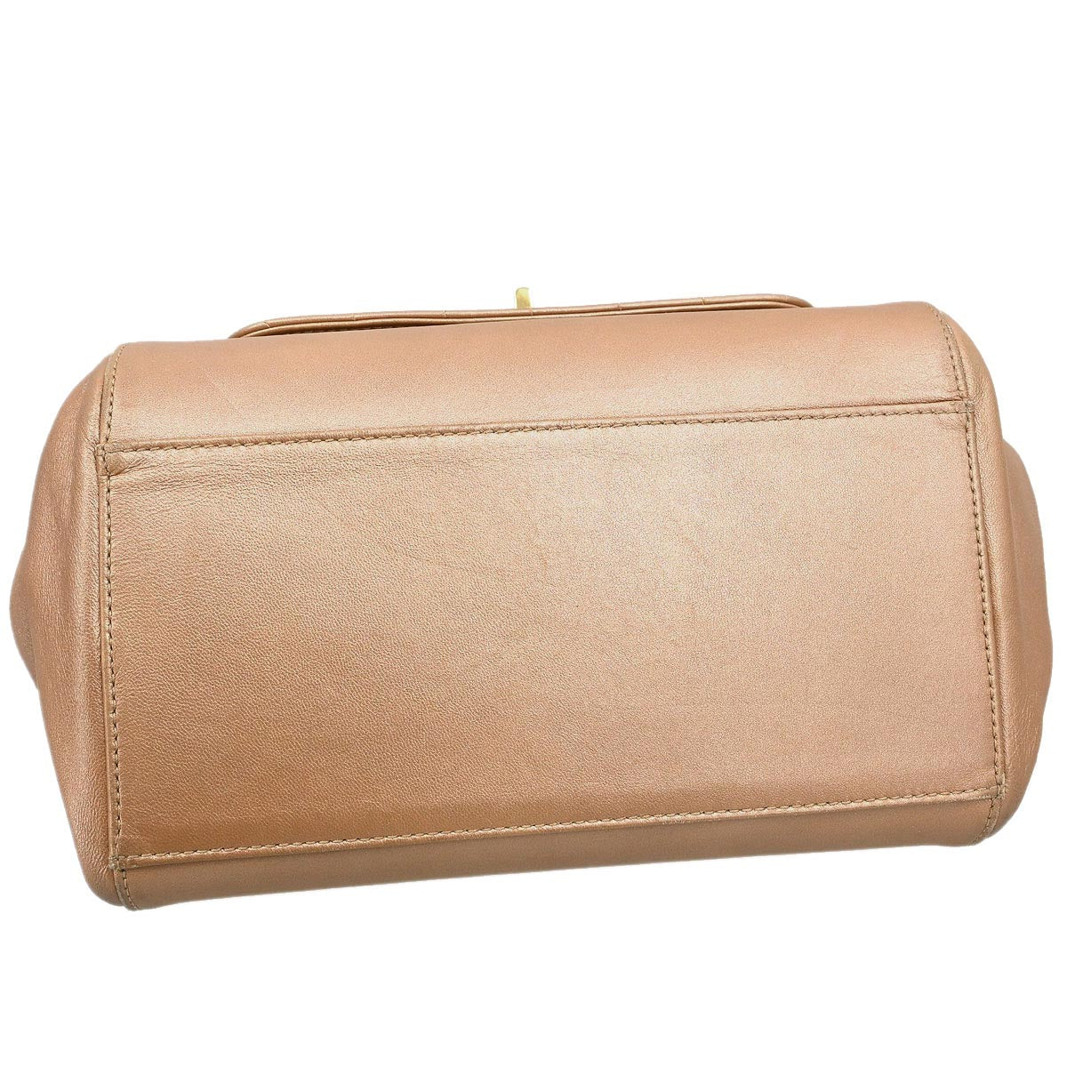 Chanel 2002-2003 Pink Gold Lambskin Choco Bar Mademoiselle Lock Shoulder Bag