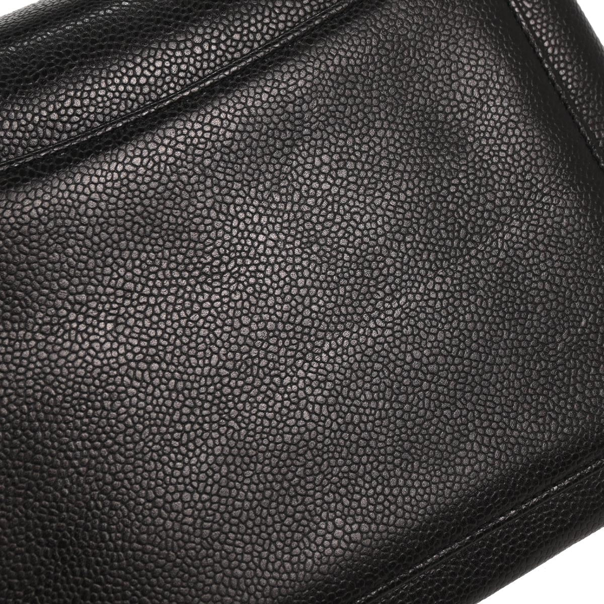 Chanel 1997-1999 Kelly Black Caviar Top Handle Handbag